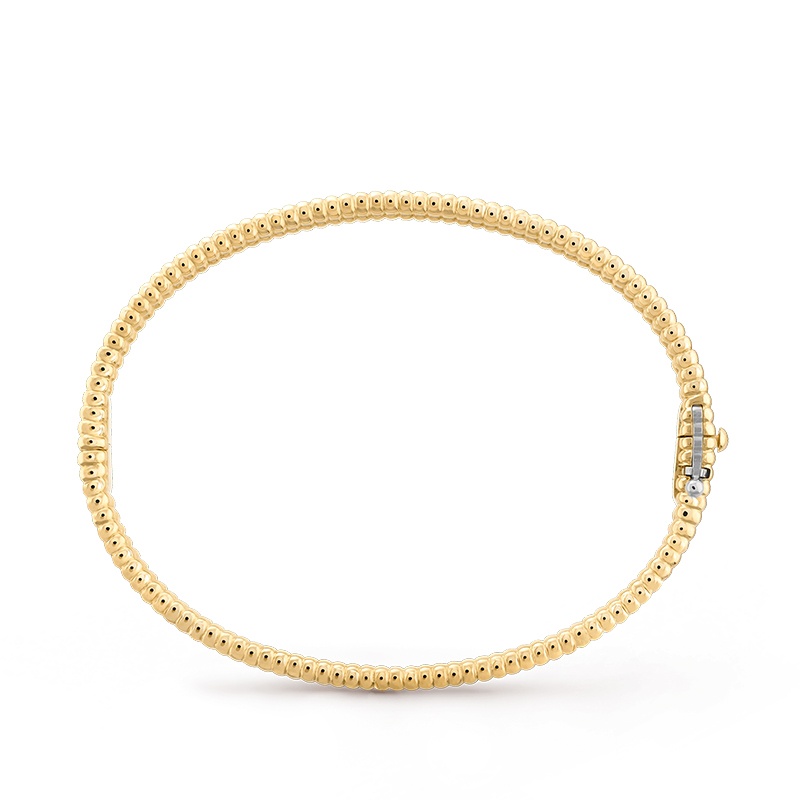 商品Van Cleef & Arpels|Van Cleef & Arpels/梵克雅宝 Perlée diamants系列 18K金黄金镶嵌单排钻石手镯VCARP27B00,价格¥191022,第3张图片详细描述