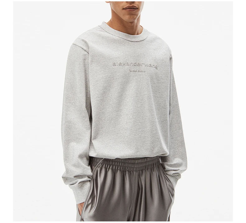 商品Alexander Wang|ALEXANDER WANG  灰色男士卫衣/帽衫 UCC3231643-050,价格¥2933,第7张图片详细描述