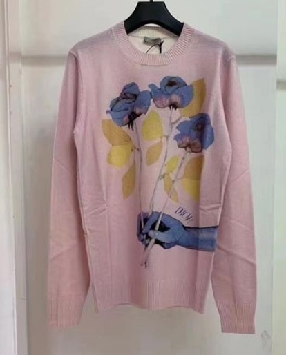 商品Dior|DIOR 女士粉色棉质卫衣 013M606A-T082-485,价格¥5221,第3张图片详细描述