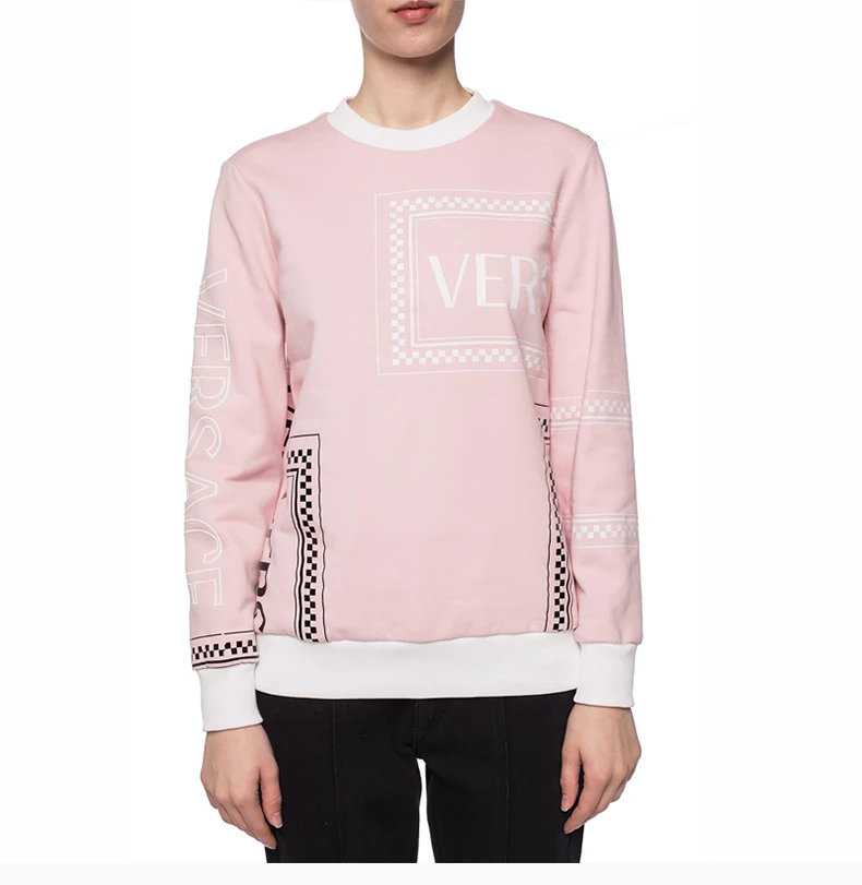 商品Versace|VERSACE 范思哲 女士粉色棉质卫衣 A82271-A217878-A2242,价格¥3555,第6张图片详细描述