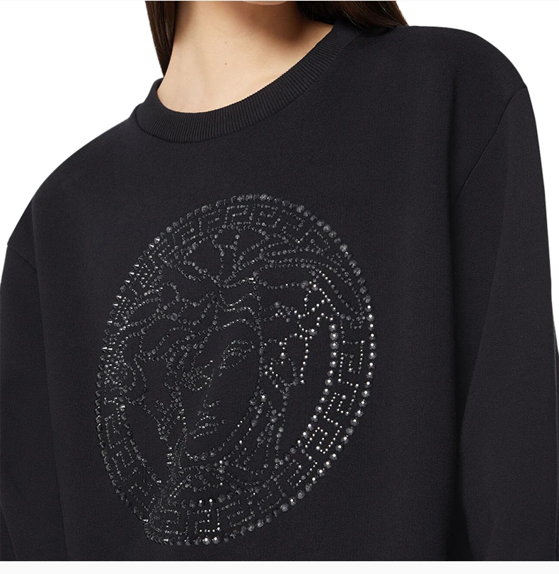 商品[国内直发] Versace|VERSACE 黑色女士卫衣/帽衫 1001570-1A01174-1B000,价格¥4332,第8张图片详细描述