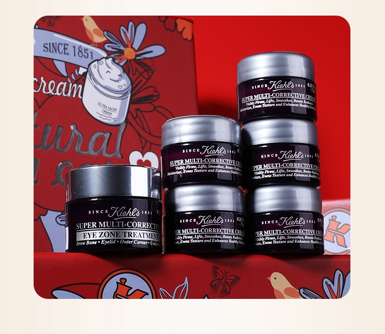 商品[国内直发] Kiehl's|科颜氏多重修颜眼霜14ml+紧致面霜7ml*5瓶套装礼盒,价格¥547,第9张图片详细描述