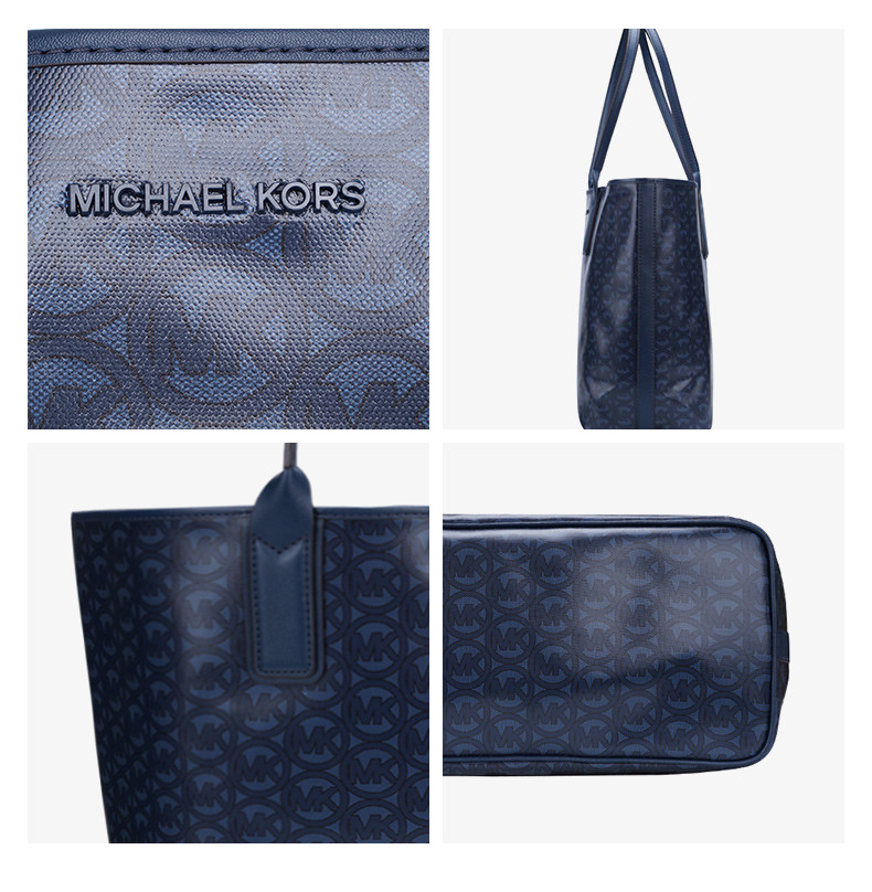 商品Michael Kors|Michael Kors 奥莱款女士皮质单肩手提包35H1T2JT3C-NAVY,价格¥746,第7张图片详细描述