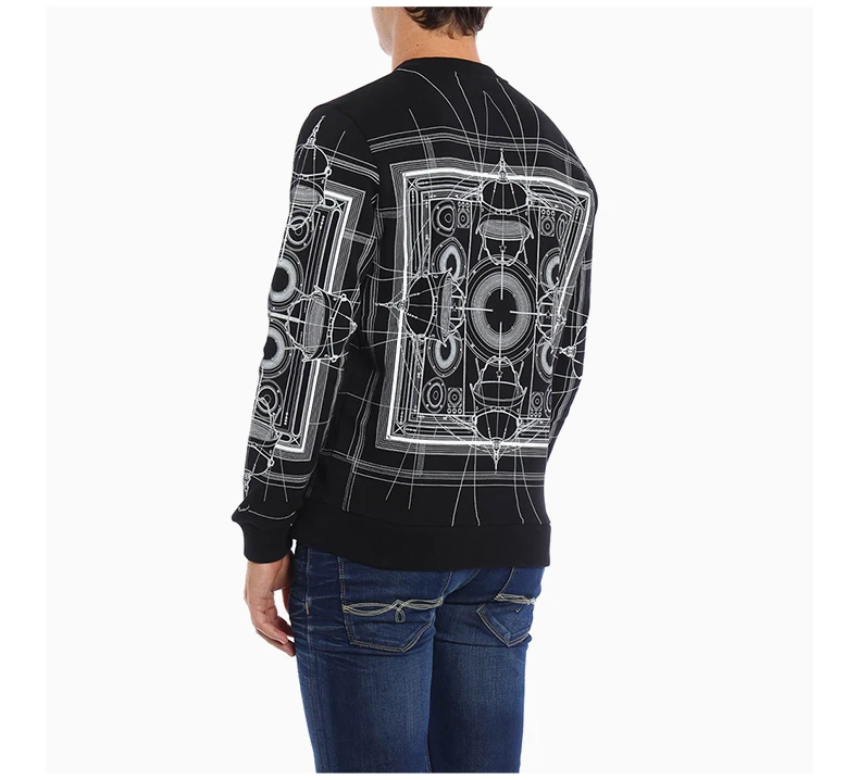 商品Givenchy|GIVENCHY 男士黑色印花卫衣 16W7341653-001,价格¥3176,第6张图片详细描述