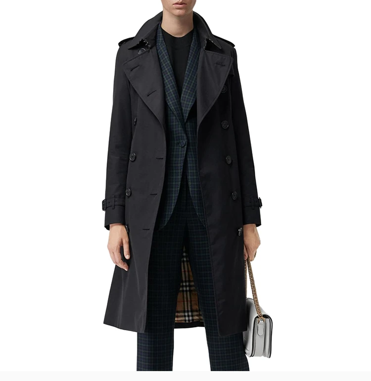 商品[国内直发] Burberry|BURBERRY 黑色女士大衣 4073368,价格¥10907,第7张图片详细描述