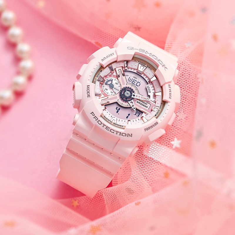 商品[国内直发] Casio|卡西欧G-SHOCK手表淡粉防水电子表女表,价格¥650,第3张图片详细描述