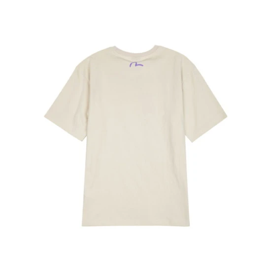 商品Evisu|【享贝家】（国内现货-QD）Evisu 福神 圆领宽松休闲短袖T恤 男女同款 米色 EU5UTS907BE,价格¥104,第2张图片详细描述