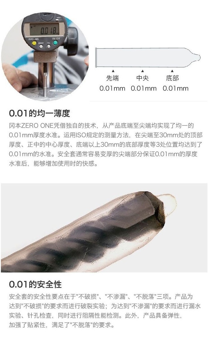 商品okamoto|Okamoto 冈本 0.01超薄L码大号避孕套 3只装,价格¥84,第11张图片详细描述