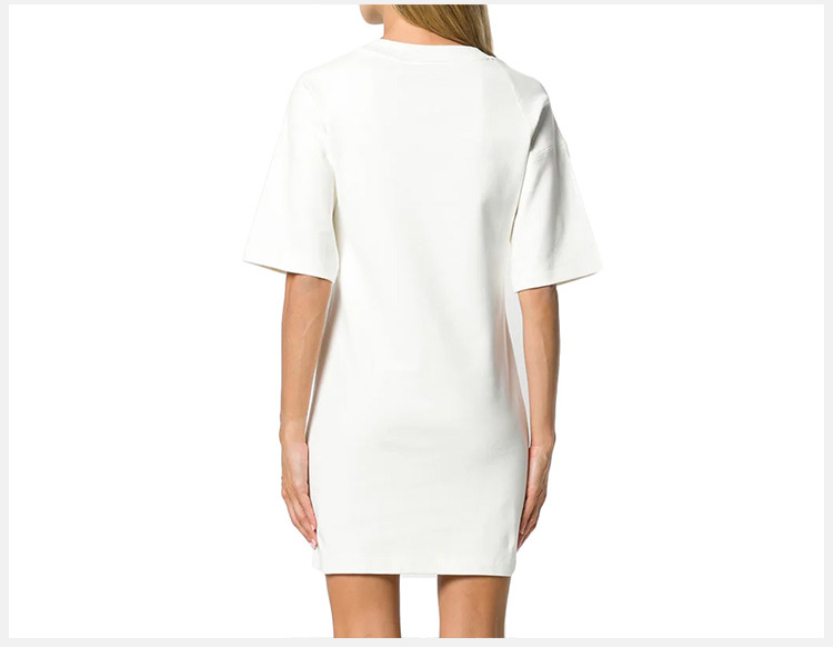 商品Moschino|Moschino 莫斯奇诺 女士白色棉质T恤式连衣裙 EV0444-5526-1002,价格¥3187,第9张图片详细描述