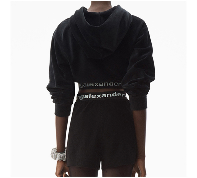 商品Alexander Wang|ALEXANDER WANG 黑色女士卫衣/帽衫 4CC1211197-001,价格¥1476,第11张图片详细描述