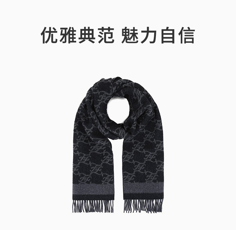 商品Fendi|FENDI 女深灰色女士围巾 FXT324-AHRF-F0QA1,价格¥3660,第5张图片详细描述