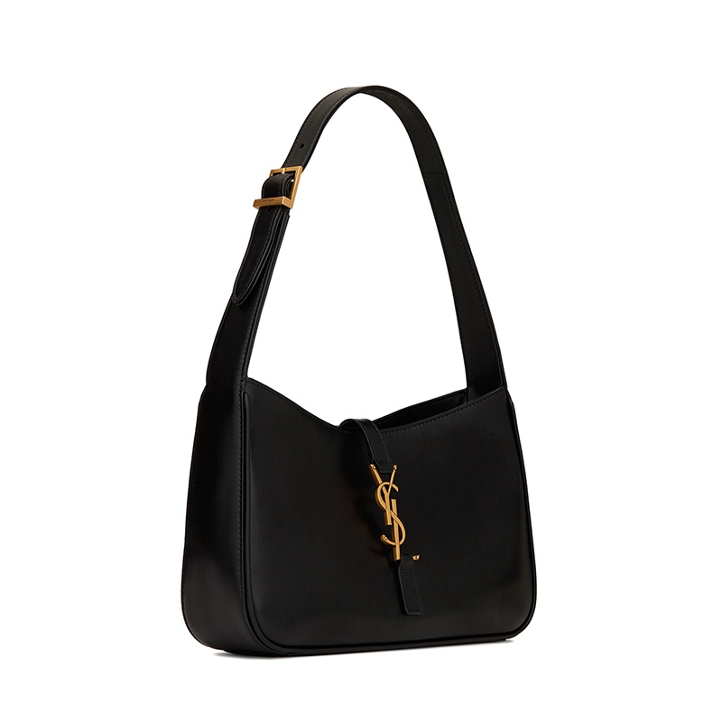 商品Yves Saint Laurent|SAINT LAURENT PARIS/圣罗兰 YSL 春夏新款 LE 5 À 7 HOBO系列 女士黑色小牛皮ysl金属扣可调节肩带单肩斜挎手提包6572282R20W1000,价格¥15846,第5张图片详细描述