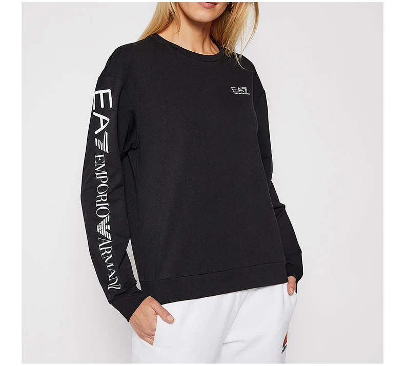 商品Emporio Armani|EMPORIO ARMANI 黑色女士卫衣/帽衫 3KTM16-TJ5FZ-1451,价格¥647,第5张图片详细描述