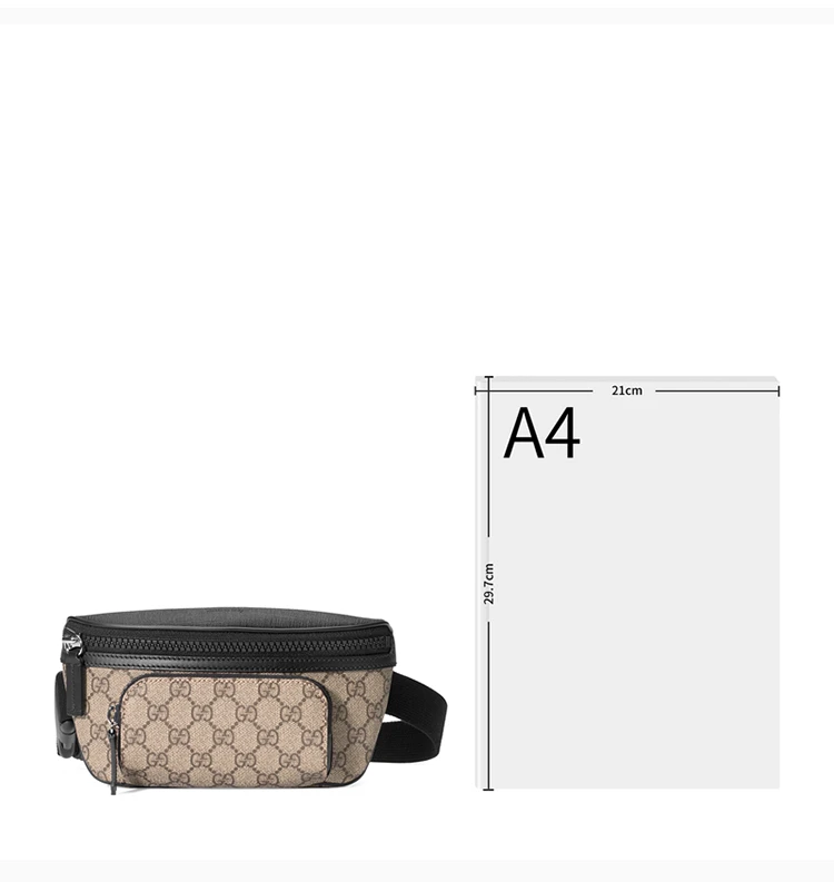 商品[国内直发] Gucci|SS19 GUCCI 古驰 女士卡其色腰包 450946-KHNYX-9772,价格¥6385,第3张图片详细描述