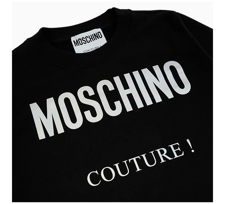 商品[国内直发] Moschino|MOSCHINO 女士黑色徽标棉质卫衣 EJ0443-5527-1555,价格¥4304,第6张图片详细描述
