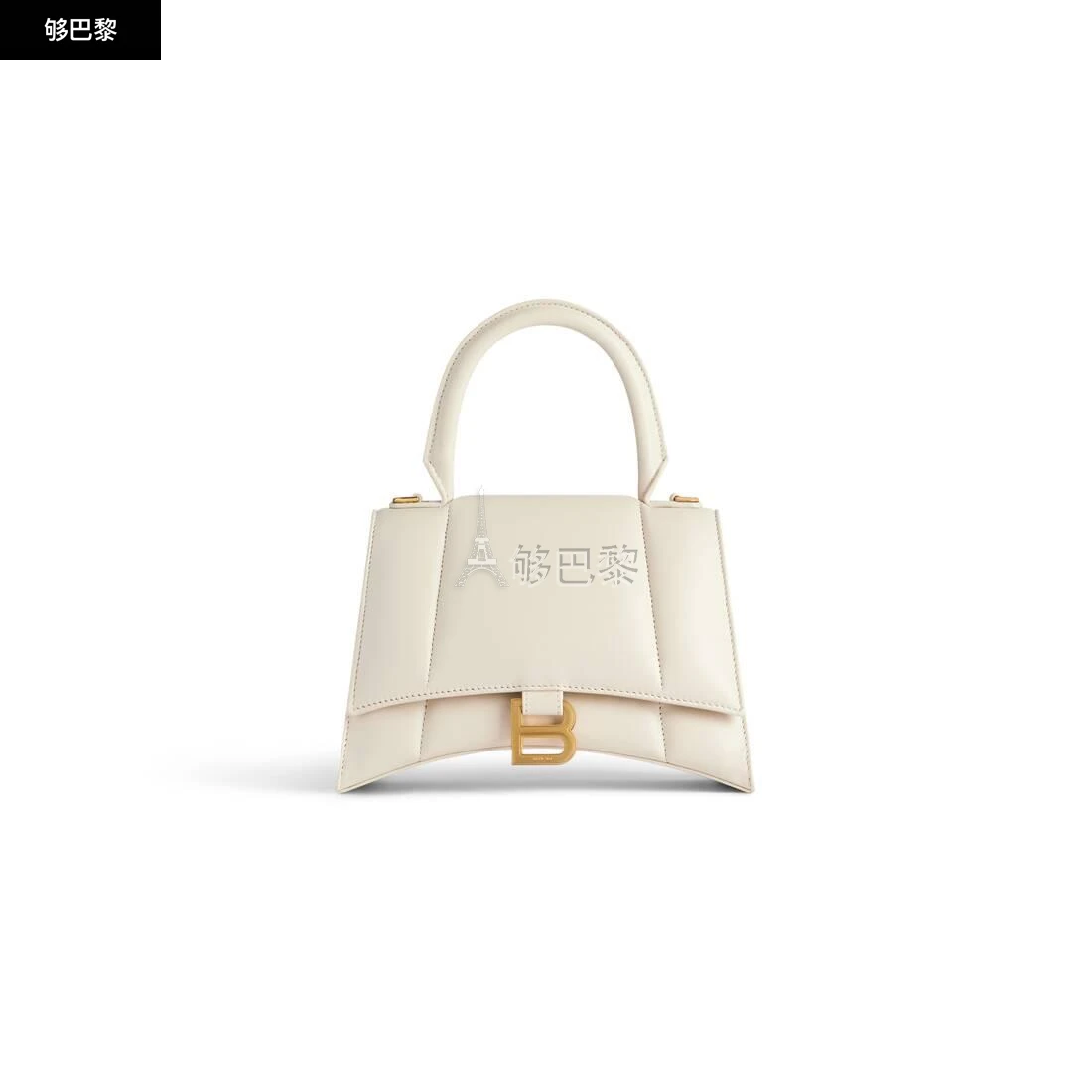 商品Balenciaga|【预售】 巴黎世家 24秋冬 女士 单肩包 Women's Hourglass Small Handbag in Light Beige 5935462AATJ9224,价格¥19292,第3张图片详细描述