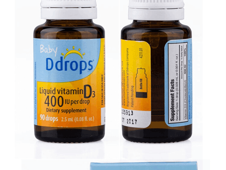 商品Ddrops|美国Baby Ddrops 维生素D3滴剂2.5ml 美版,价格¥134,第3张图片详细描述