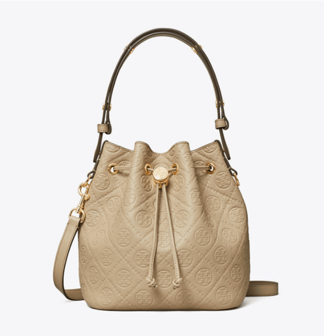 商品Tory Burch|TB汤丽柏琦T MONOGRAM中号水桶包女包新款（香港仓发货）,价格¥2999,第45张图片详细描述