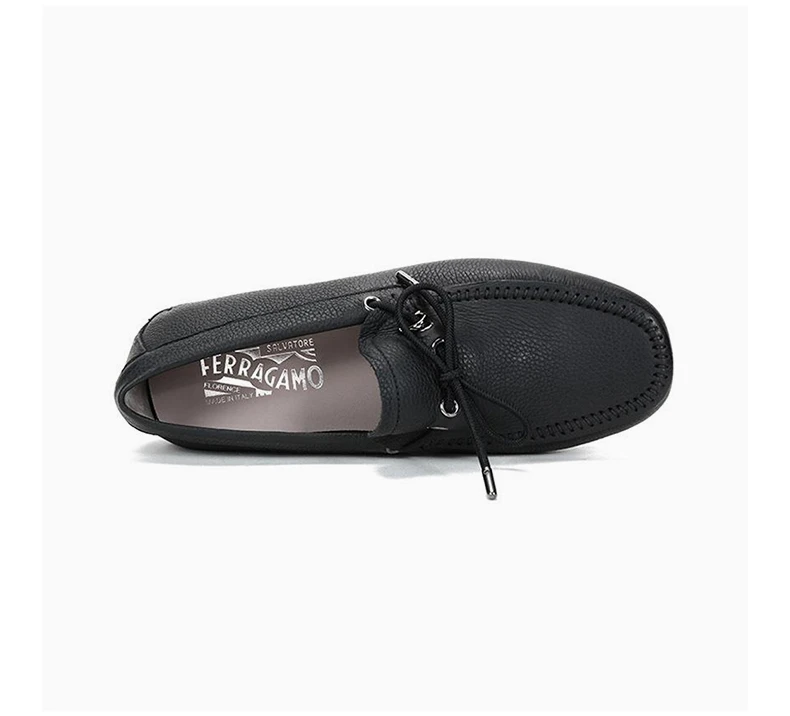 商品Salvatore Ferragamo|SALVATORE FERRAGAMO 男士黑色驾驶鞋 0735497,价格¥3409,第8张图片详细描述