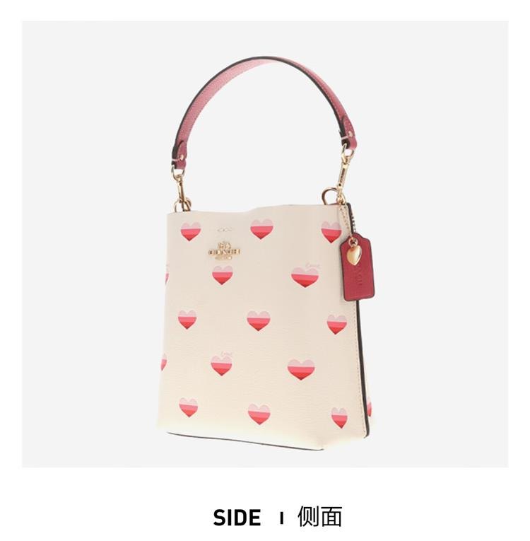 商品[国内直发] Coach|COACH 奥莱款小号女士PVC配皮单肩斜挎水桶包 CA249IMCAH,价格¥1808,第4张图片详细描述