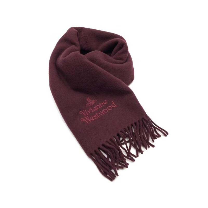 商品Vivienne Westwood|【现货】西太后 女士酒红色羊毛围巾披肩 8050889271215,价格¥842,第3张图片详细描述