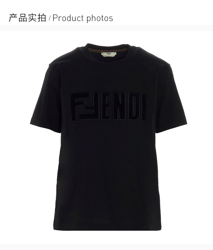 商品Fendi|FENDI 女士黑色短袖 FS7254-AD8Z-F0GME,价格¥2654,第6张图片详细描述