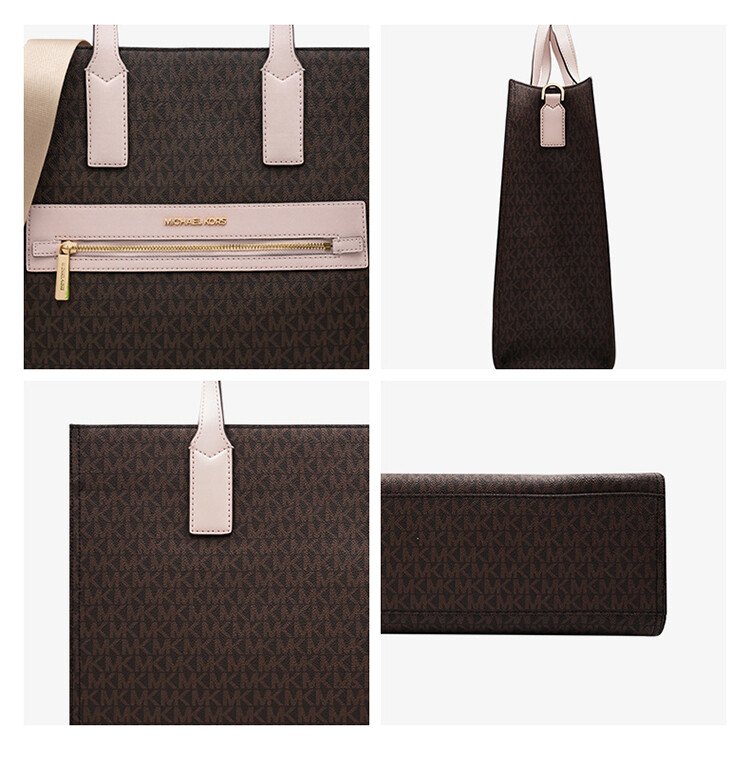 商品Michael Kors|Michael Kors 奥莱 KENLY 大号女士PVC单肩斜挎手提托特包35T0GY9T3B-POWDER-BLUSH,价格¥1371,第8张图片详细描述