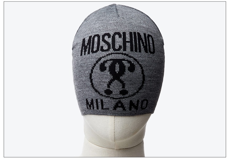 商品[国内直发] 【春节不打烊，国内现货速发】 Moschino|MOSCHINO帽子/莫斯奇诺秋冬男女同款藏青色羊毛 腈纶徽标针织帽60016M5146 013,价格¥289,第6张图片详细描述