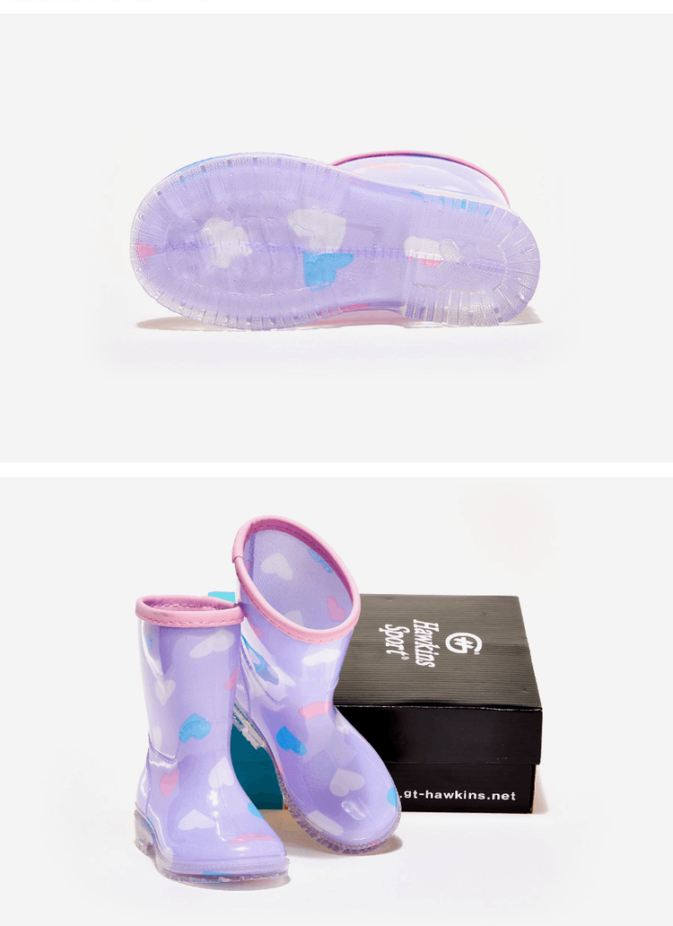 商品【预售商品15天发货】 Hawkins|【Brilliant|包邮包税】HAWKINS RAIN BOOTS(15-21) 儿童  靴子 雨靴  HK92019 HEART,价格¥176,第3张图片详细描述