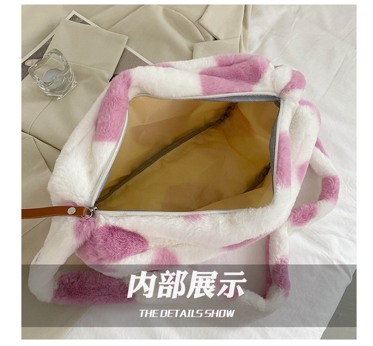 商品[国内直发] GLENVINTEN|格岚云顿毛毛包女包秋冬新款韩版时尚毛绒托特包女式单肩斜挎腋下包,价格¥133,第6张图片详细描述