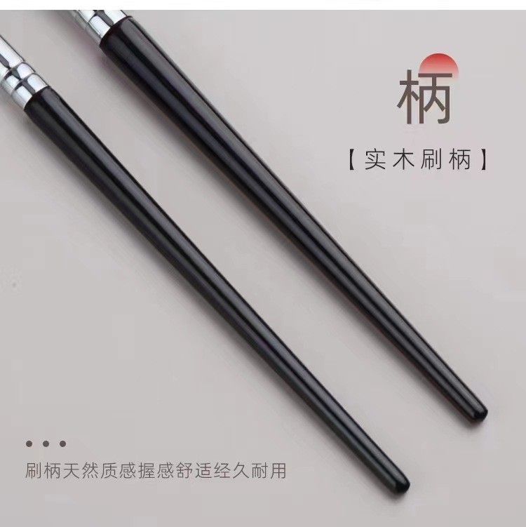商品[国内直发] GLENVINTEN|格兰云顿动物毛眼部细节晕染化妆刷镰刀指腹鼻影刷木柄斜头修容晕染刷,价格¥89,第3张图片详细描述