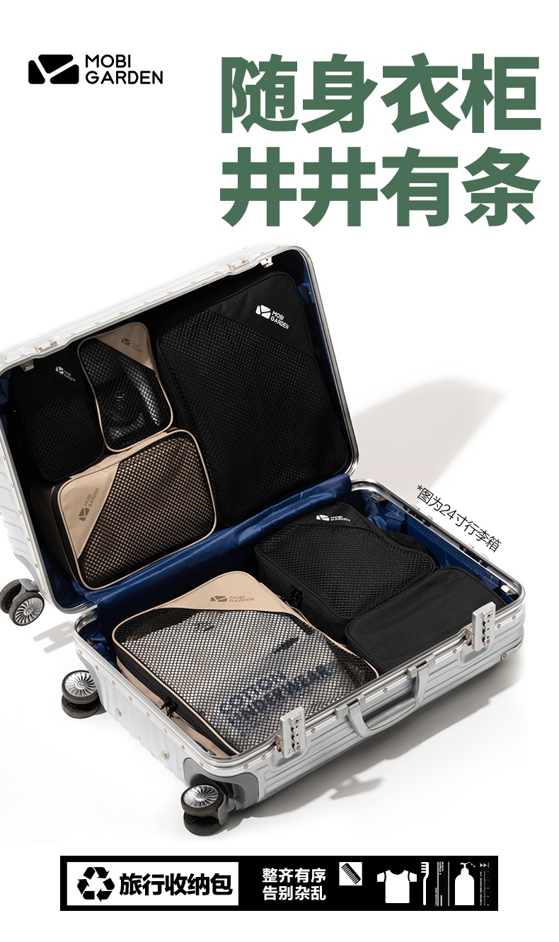 商品[国内直发] MobiGarden|旅行洗漱收纳包户外洗漱套装旅行便携装出差外出行李整理袋,价格¥45,第6张图片详细描述