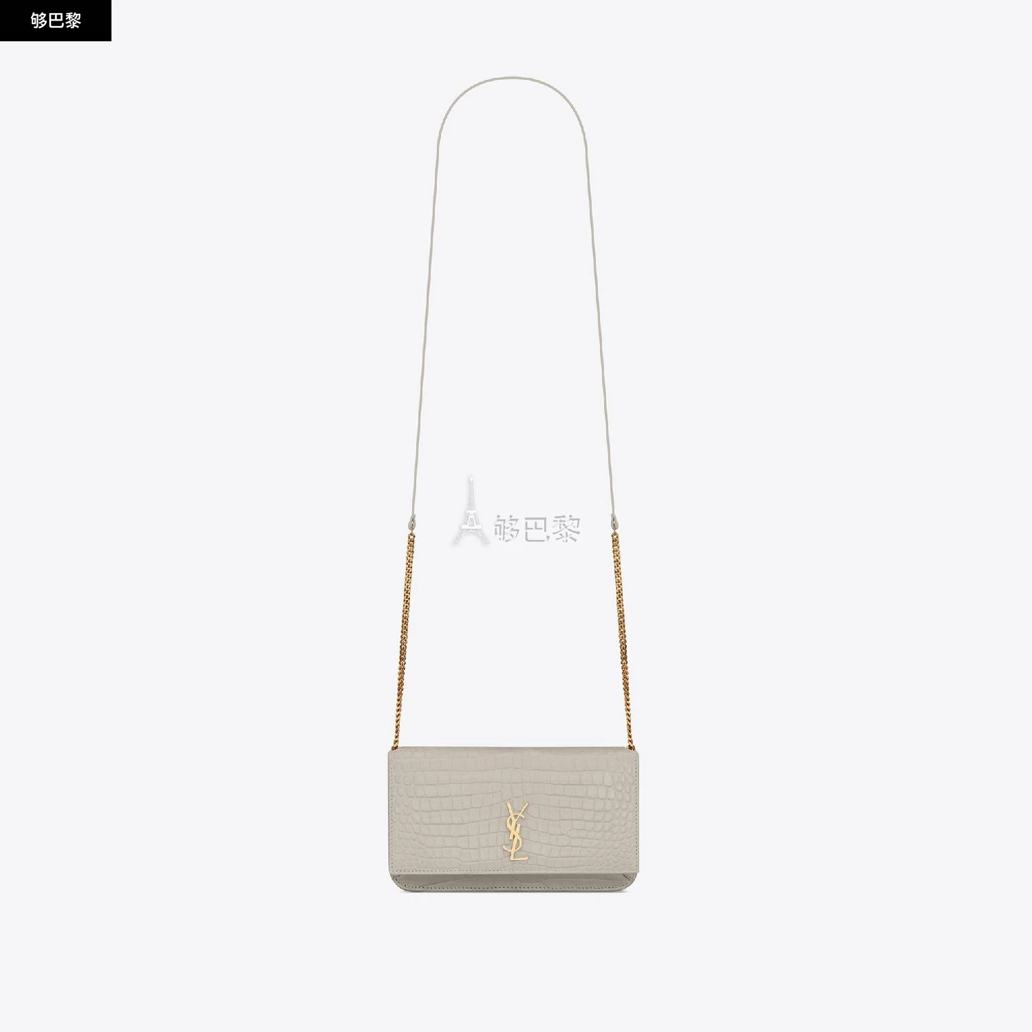 商品Yves Saint Laurent|【预售】 YSL圣罗兰 24秋冬 女士 手机包 MONOGRAM鳄鱼纹压印皮革饰带手机包 635095DND1J9207,价格¥5171,第4张图片详细描述