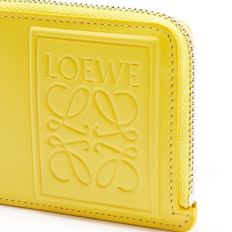 商品Loewe|罗意威（LOEWE）男士黄色小牛皮拉链卡包,价格¥2710,第5张图片详细描述