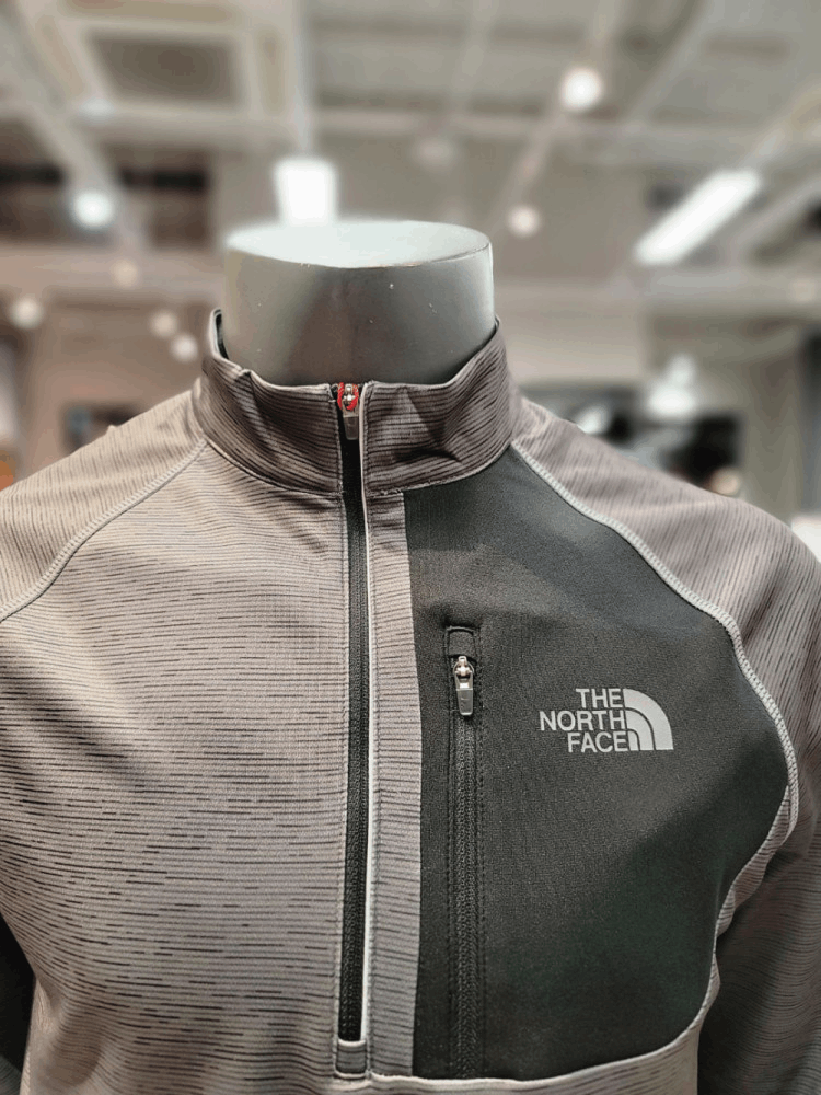 商品The North Face|【Brilliant|包邮包税】北面户外 男士 GLACIER长袖 拉链 T恤-炭色 NT7LK51B,价格¥451,第3张图片详细描述