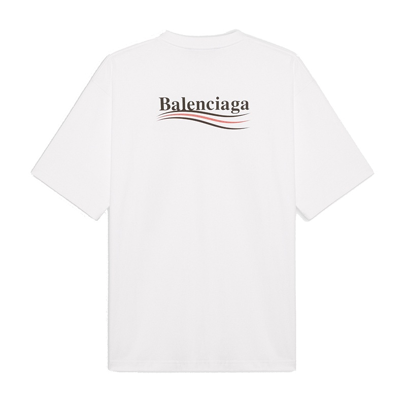 商品Balenciaga|巴黎世家  男士白色纯棉短袖T恤 620969TIV529040,价格¥4153,第5张图片详细描述