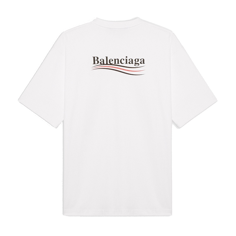 商品Balenciaga|巴黎世家  男士白色纯棉短袖T恤 620969TIV529040,价格¥4622,第3张图片详细描述