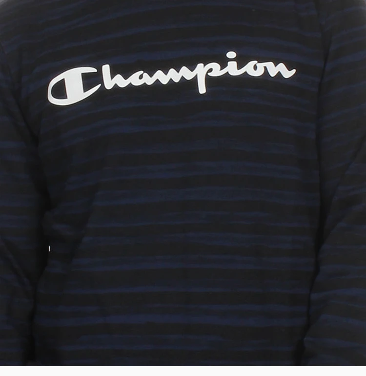 商品CHAMPION|Champion 男士黑蓝色条纹卫衣 212682-BL506,价格¥218,第7张图片详细描述