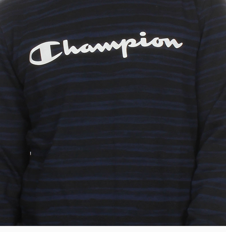 商品CHAMPION|Champion 男士黑蓝色条纹卫衣 212682-BL506,价格¥207,第9张图片详细描述