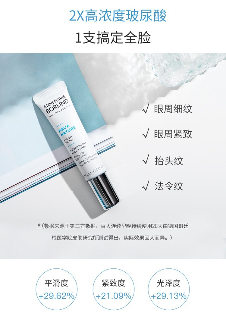商品Annemarie Borlind|Annemarie Borlind安娜柏林焕颜保湿去皱眼霜15ml,价格¥202,第3张图片详细描述