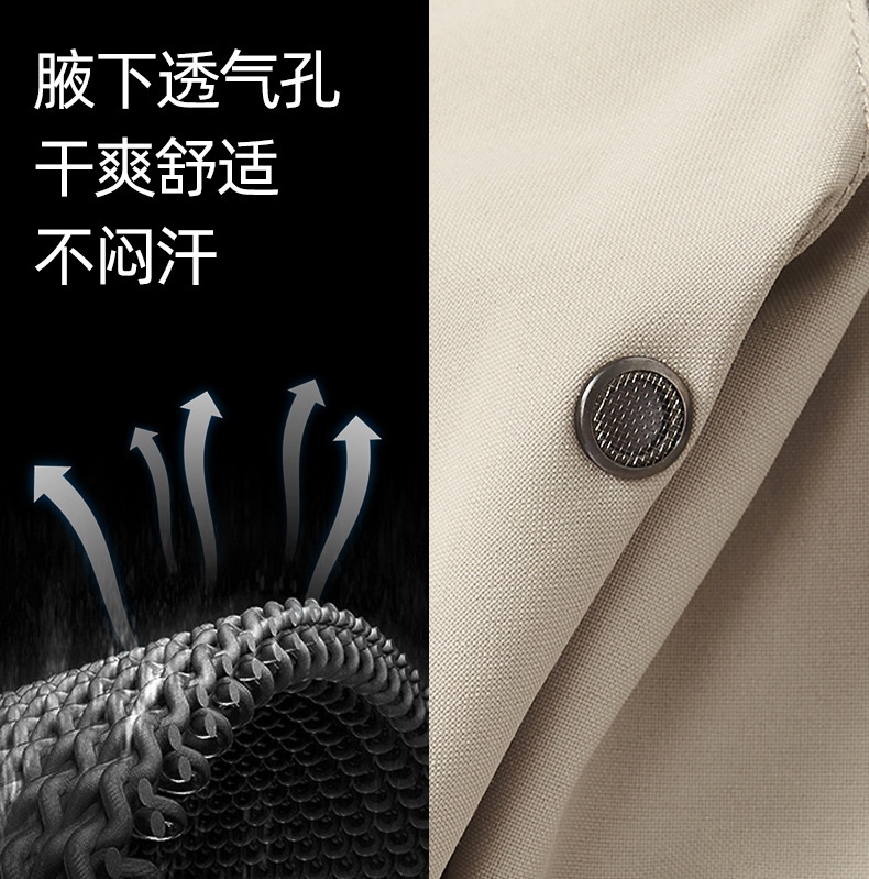 商品[国内直发] GLENVINTEN|2023新款户外冲锋衣三合一单层春夏两件套男女同款软壳防风登山服套装,价格¥370,第7张图片详细描述