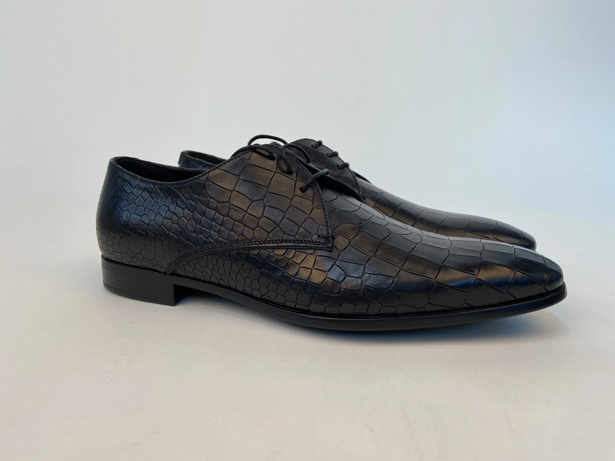 商品Giorgio Armani|GIORGIO ARMANI 黑色男士系带正装鞋 X2C036-XC745-00009,价格¥1914,第6张图片详细描述