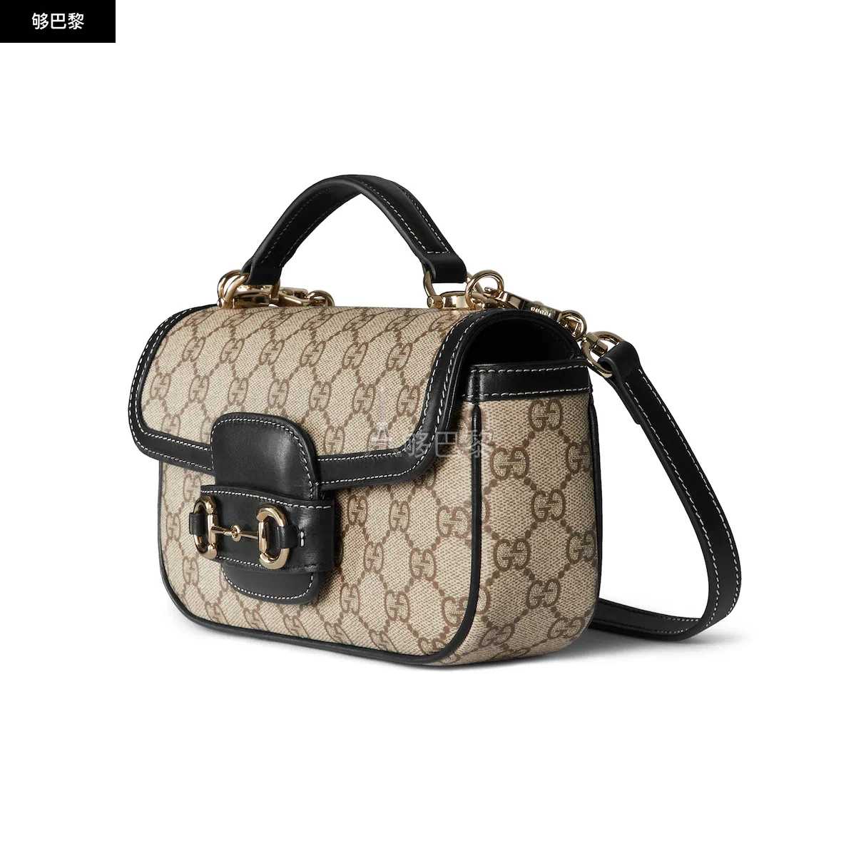 商品Gucci|【预售】 古驰 25秋冬 女士 手提包 Gucci Horsebit 1955系列柔软小号手提包 815206 FAD6L 9741 ,价格¥23335,第5张图片详细描述