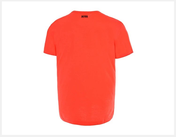 商品Hugo Boss|Hugo Boss 雨果博斯 男士红色纯棉BOSS印花时尚休闲短袖T恤 TEE2-182-6415-645,价格¥504,第3张图片详细描述