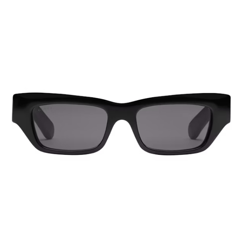 商品Gucci|Gucci/古驰 男士黑色醋酸纤维logo徽标矩形太阳眼镜,价格¥2449,第3张图片详细描述