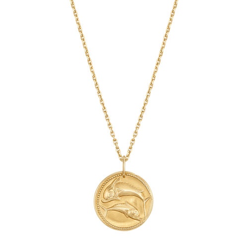 商品Van Cleef & Arpels| Van Cleef & Arpels/梵克雅宝 新款Zodiaque十二星座系列 18K金黄金Piscium双鱼座徽章圆形吊坠VCARP7SY00,价格¥20307,第2张图片详细描述