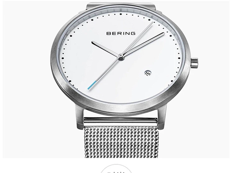 商品[国内直发] Bering|Bering 白令 简约时尚商务情侣表轻薄米兰钢带石英表男士手表 11139-004,价格¥232,第6张图片详细描述