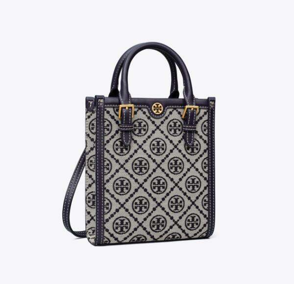 商品[国内直发] Tory Burch|托里·伯奇TORY BURCH 女士老花刺绣织物配皮托特包斜挎包 ,价格¥2211,第12张图片详细描述