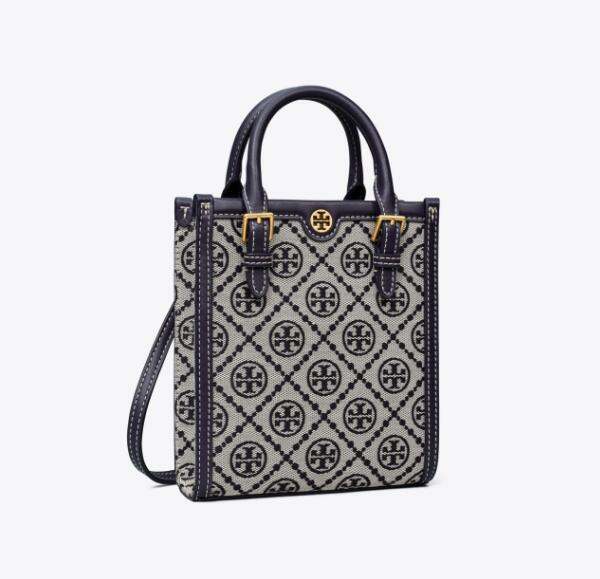 商品[国内直发] Tory Burch|托里·伯奇TORY BURCH 女士老花刺绣织物配皮托特包斜挎包 ,价格¥2236,第12张图片详细描述