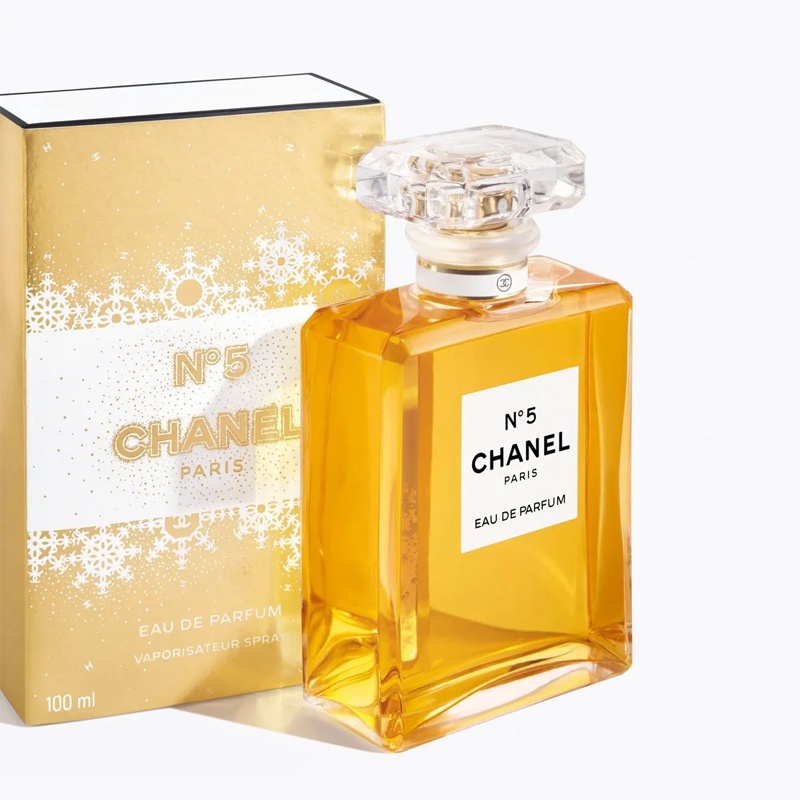 商品Chanel|香奈儿五号香水(经典) 节日限定礼盒装EDP女士浓香水 100ml 醛香花香调,价格¥1591,第2张图片详细描述